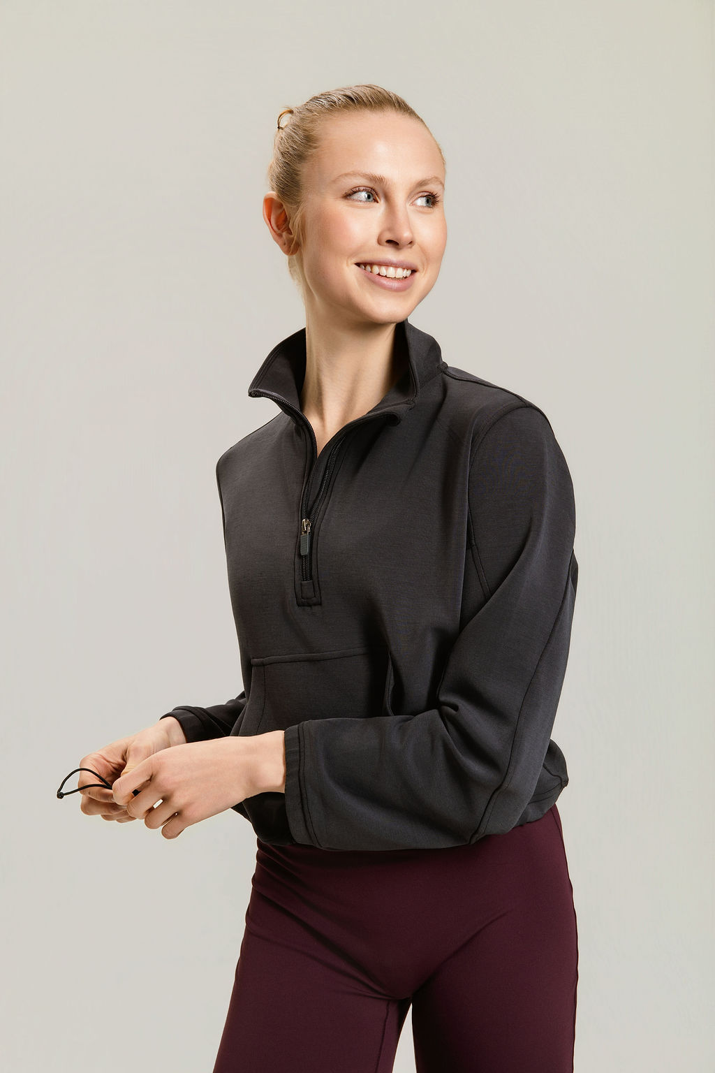 Luna Half-Zip Pullover - Charcoal
