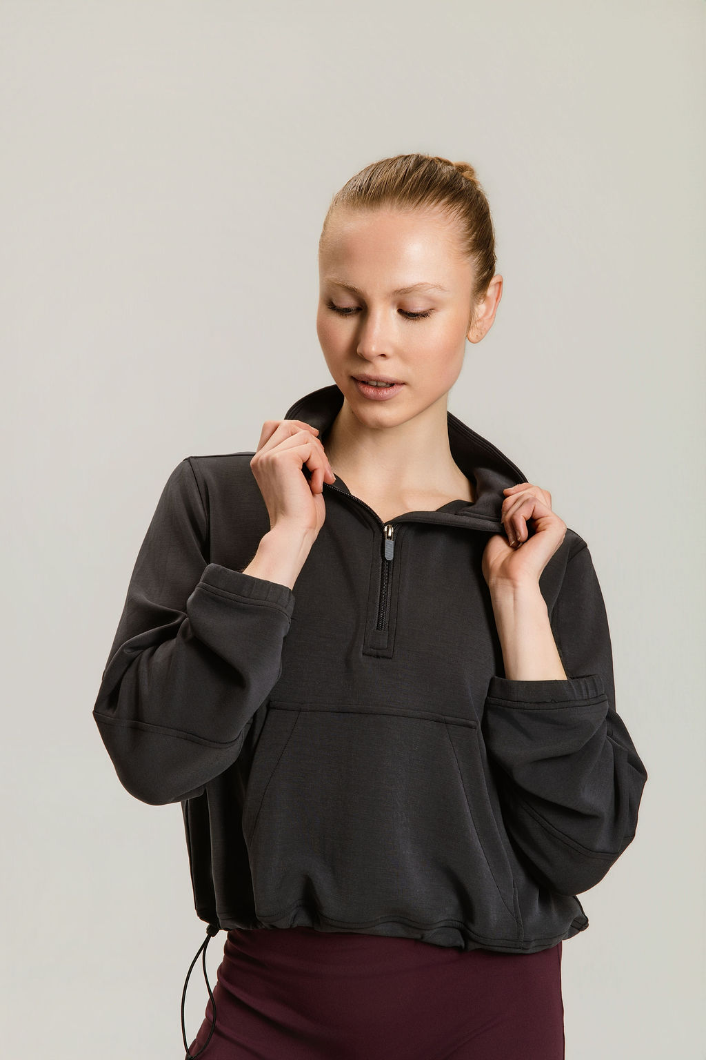 Luna Half-Zip Pullover - Charcoal