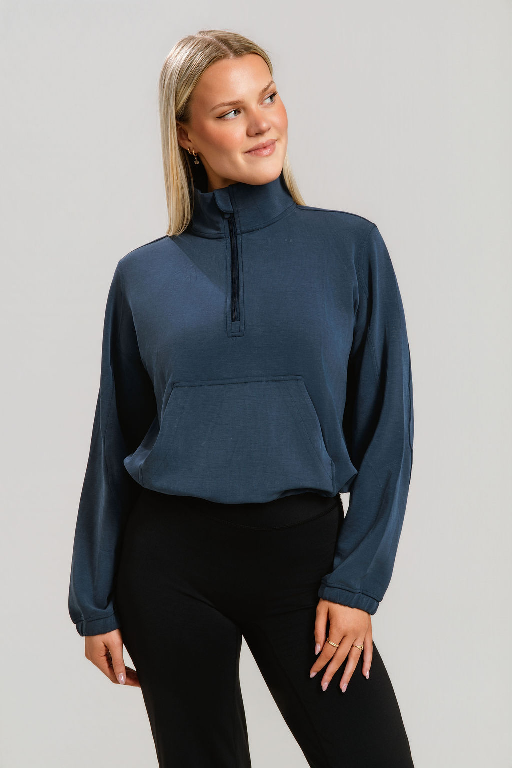 Luna Half-Zip Pullover - Midnight