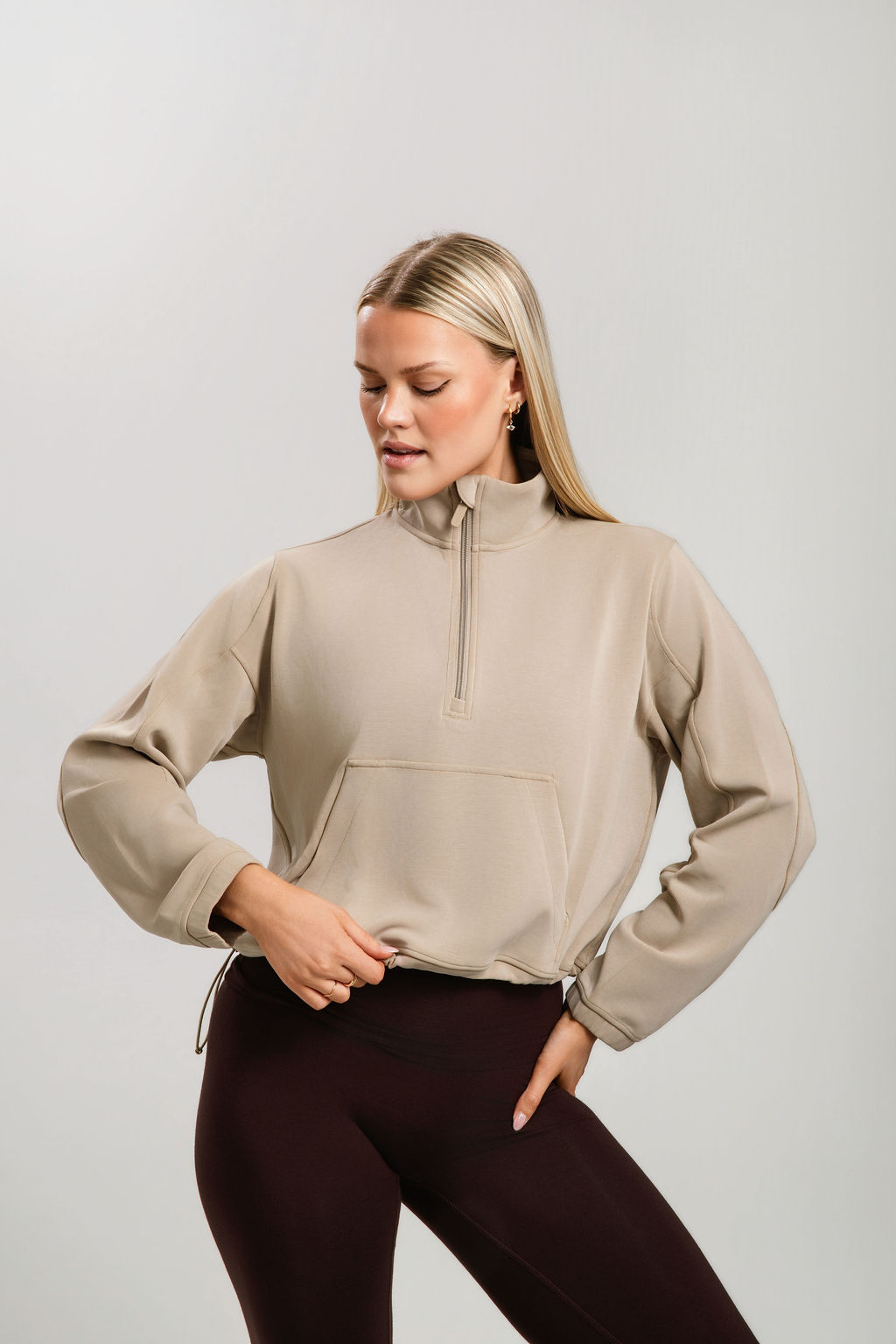 Luna Half-Zip Pullover - Sand