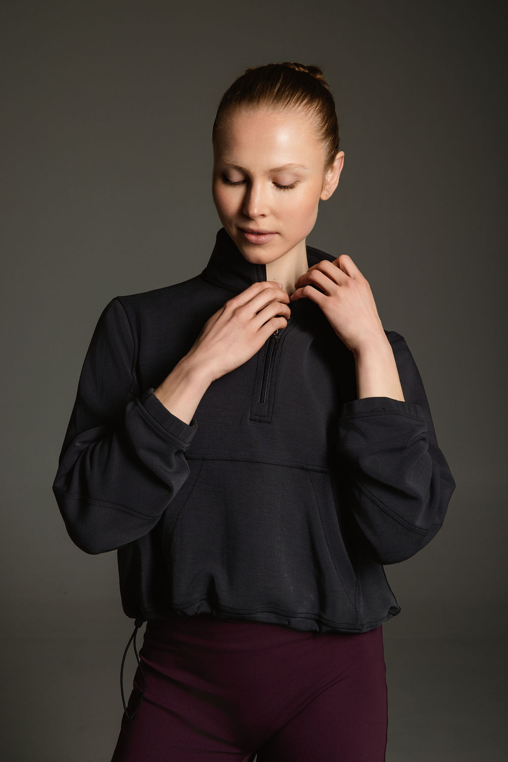 NAMA half-zip in black